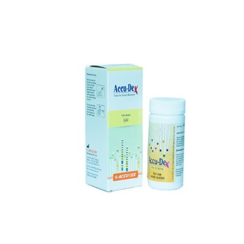 Accu-dex Reagent Strips - Pack Of 100 Strips - Estimation Of Glucose - Accurex Application: In-vitro Diagnostics