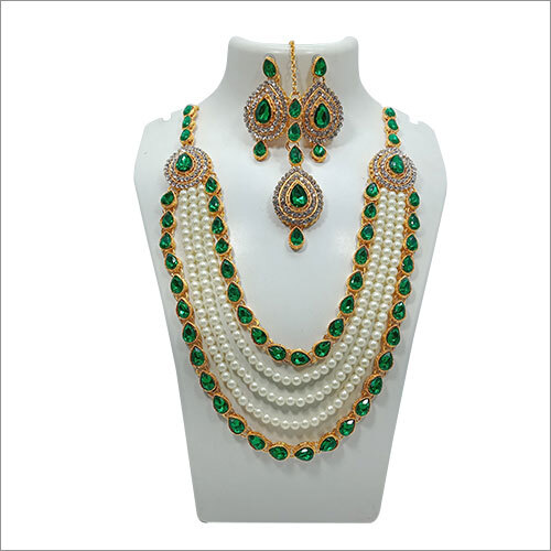 Virar Green Jewellery Set - Beads & Stones, Elegant Design | Unmatched Sparkles, Beautiful for Modern & Traditional Dresses