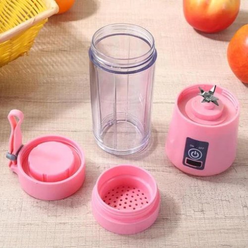 Portable Usb Electric Juicer - 380ml Capacity, 304 Stainless Steel Blades | Rechargeable Juicer Cup With Ergonomic Design, Self-cleaning Function, Ideal For Smoothies And Protein Shakes