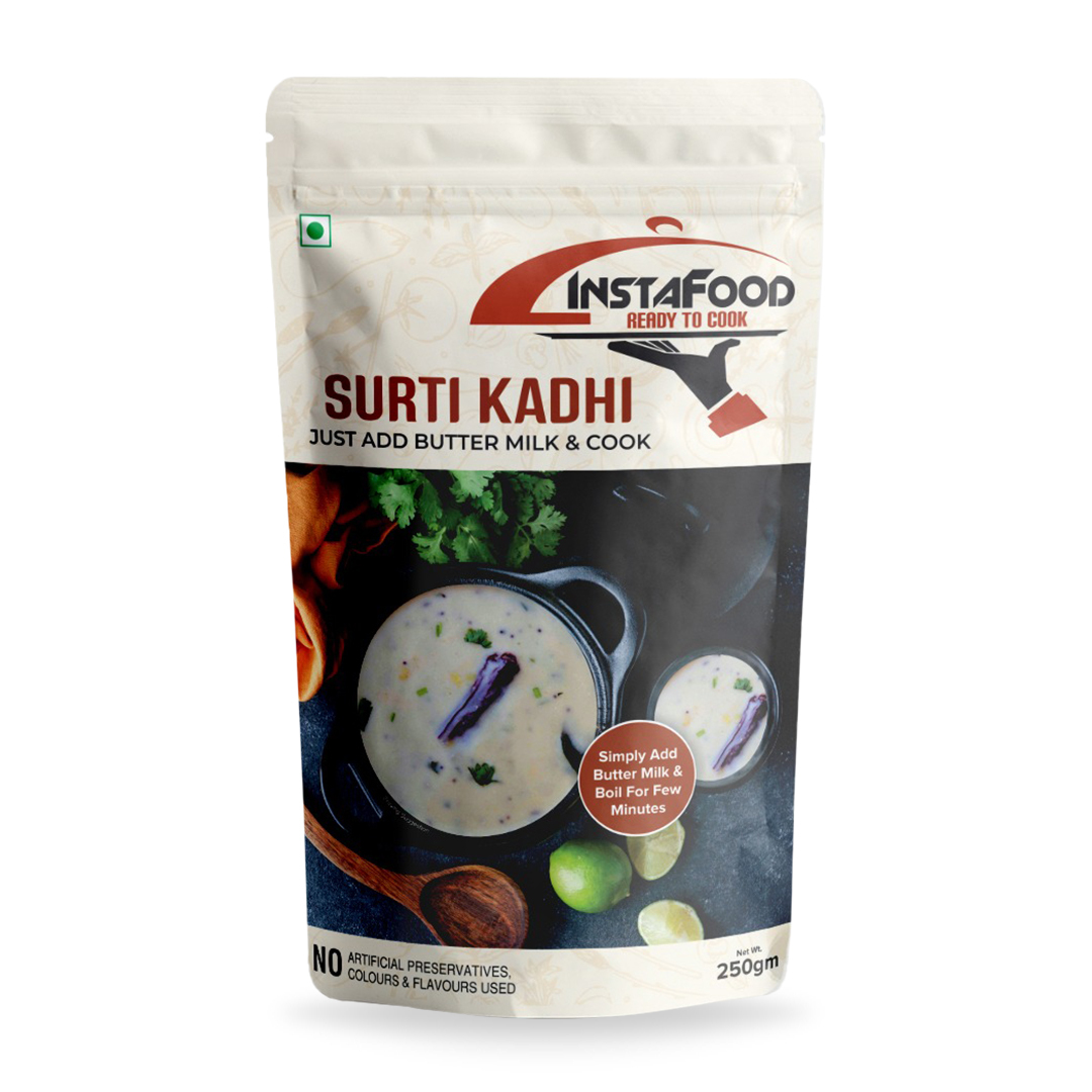 Instant Surthi Kadhi Mix - 250g Packet, Ready-to-cook For 4 Servings, No Artificial Preservatives, 1 Year Shelf Life, Salty And Spicy Flavor