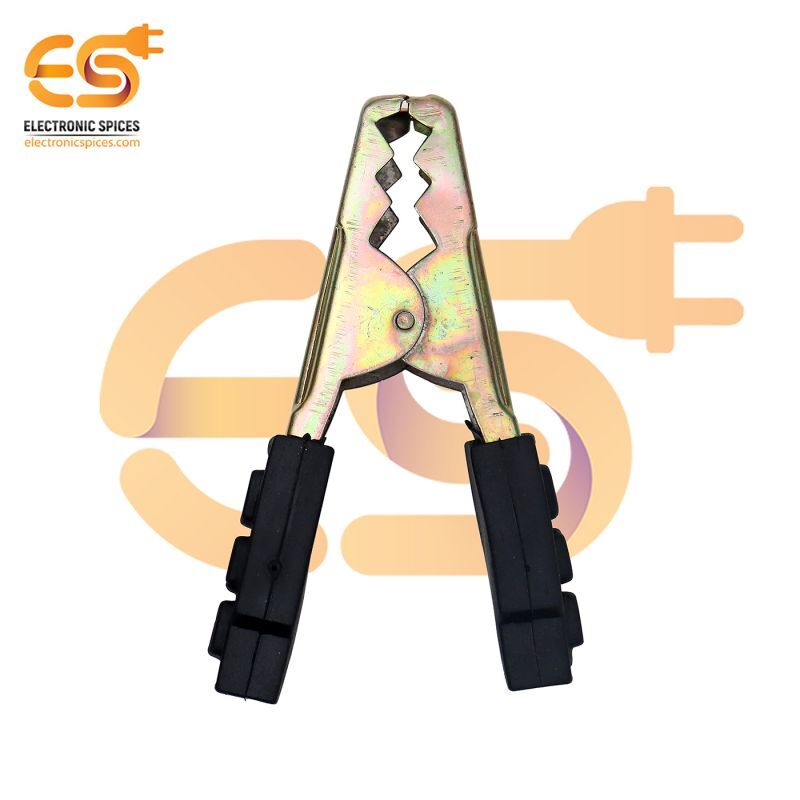 75 To 100 Amp Heavy Duty Crocodile Alligator Clamp Pack - Copper Alloy, Rubber Insulation, High Strength Steel, Stainless Steel Spring