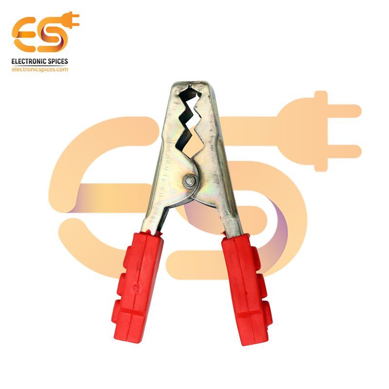 75 To 100 Amp Heavy Duty Crocodile Alligator Clamp Pack - Copper Alloy, Rubber Insulation, High Strength Steel, Stainless Steel Spring