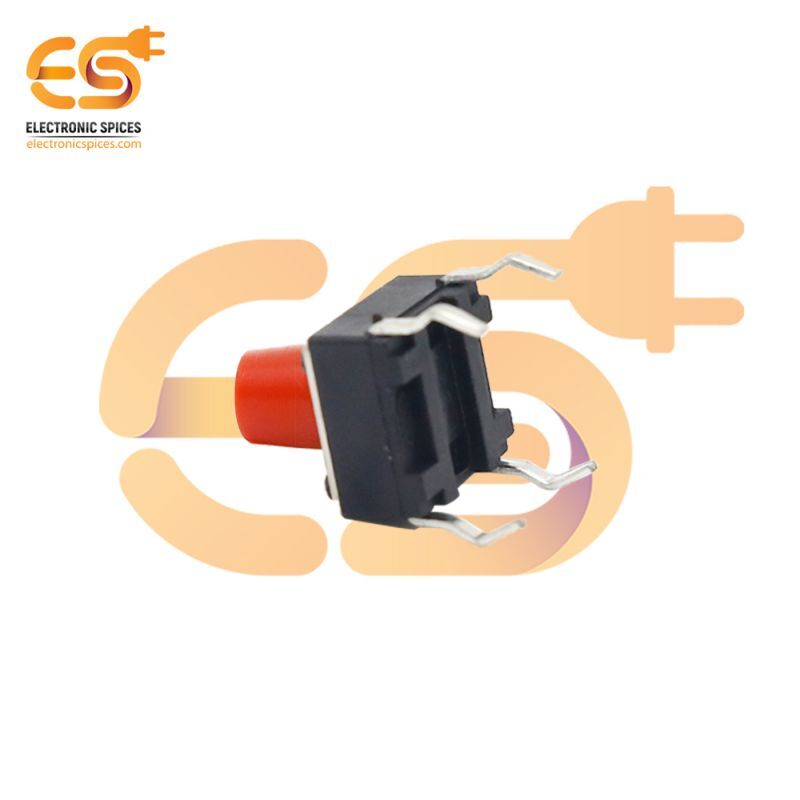 6 X 6 X 7mm Red Color Tactile Momentary Push Buttons Switches