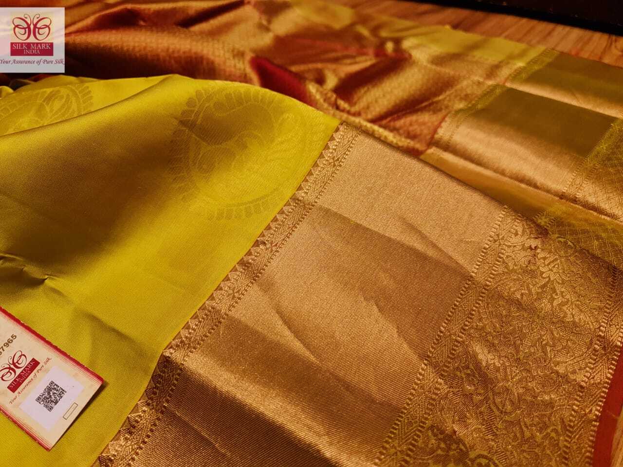 Yellow Traditional Wear Light Weight Saree