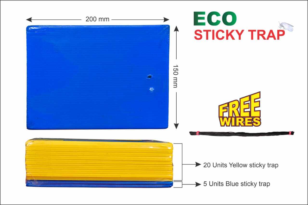 Eco Sticky Trap Sheet - Pvc Material, 11x28 Cm, 22x28 Cm, 22x33 Cm Sizes | Non-drying Glue, Eco-friendly, Attracts All Flying Insects For Pest Control