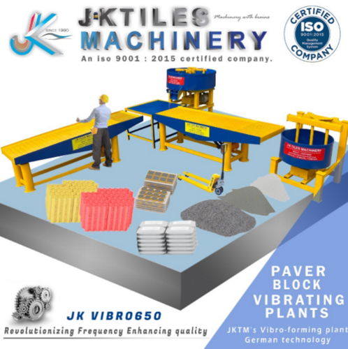 Vibro Forming Machine - Advanced German Technology | Automatic, Industrial Use, Blue, High Strength Paver Block Production