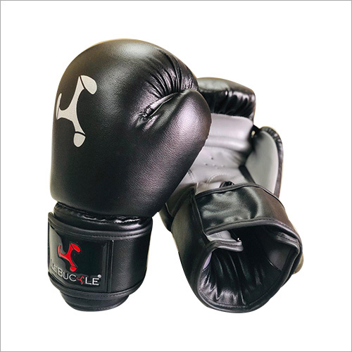 Boxing Gloves - Leather, 10oz Size | Multi-layered Foam Padding, Hook and Loop Closure, Black Color