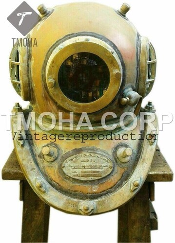 डेकोरेटिव एंटीक यूएस नेवी डीप सी मरीन स्का स्कूबा रिप्रोडक्शन डाइविंग हेलमेट डाइवर्स हेलमेट मार्क Iv Dh0224