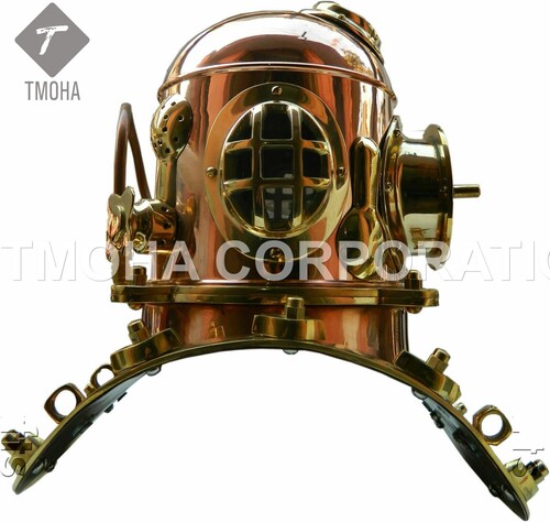 कॉपर एंटीक यूएस नेवी डीप सी मरीन स्का स्कूबा रिप्रोडक्शन डाइविंग हेलमेट डाइवर्स हेलमेट मार्क Iv Dh0226