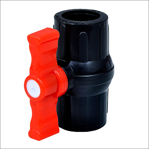 Polished Short Handle Pp Black Ball Valve