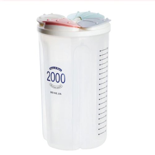 Kitchen Storage Transparent Sealed Cans - Bpa-free Plastic, 3 Compartment Design, White | Airtight Seal, Clip Lock, Freezer And Dishwasher Safe