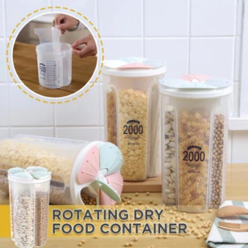 Kitchen Storage Transparent Sealed Cans - Bpa-free Plastic, 3 Compartment Design, White | Airtight Seal, Clip Lock, Freezer And Dishwasher Safe