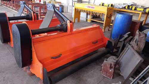 Rotary Mulcher - Mild Steel, 5Ft to 8Ft Sizes, Orange Color, Diesel Engine Power