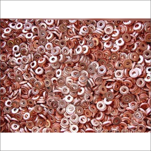 Copper Round Washers - Copper Material, Circle Shape, Brass Color, Pack Of 100 Pcs | Corrosion-resistant, Durable, Excellent Electrical Conductivity