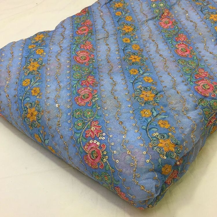 160 Gsm Chinon Fabric - Designer Suit Quality, Breathable, Colorfast, Soft Texture, Dry Clean Recommended, All Season Wear