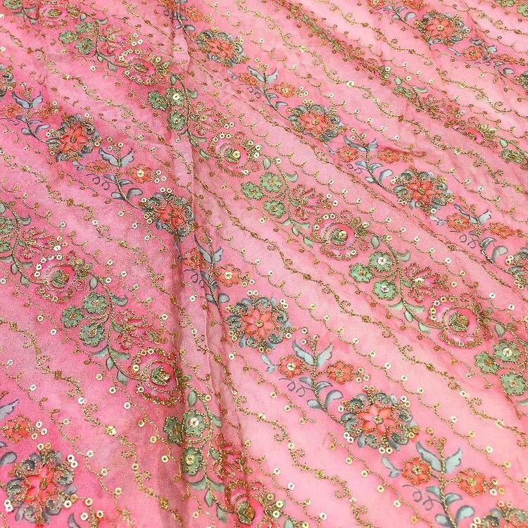 160 Gsm Chinon Fabric - Designer Suit Quality, Breathable, Colorfast, Soft Texture, Dry Clean Recommended, All Season Wear