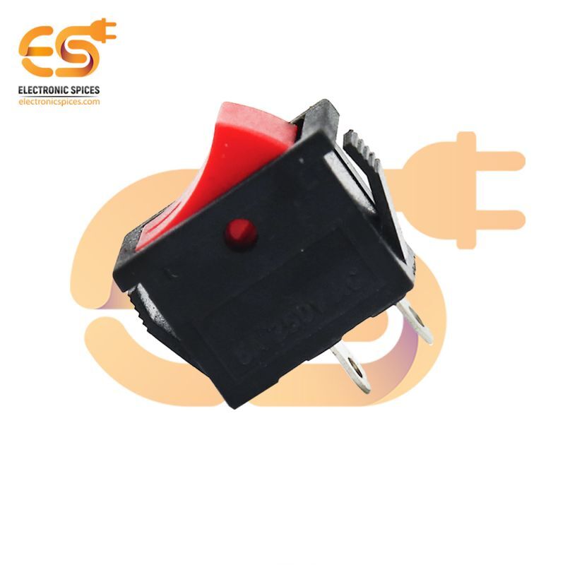 Kcd1-b101 6a 250v Ac Red Color 2 Pin Spst Small Plastic Rocker Switch