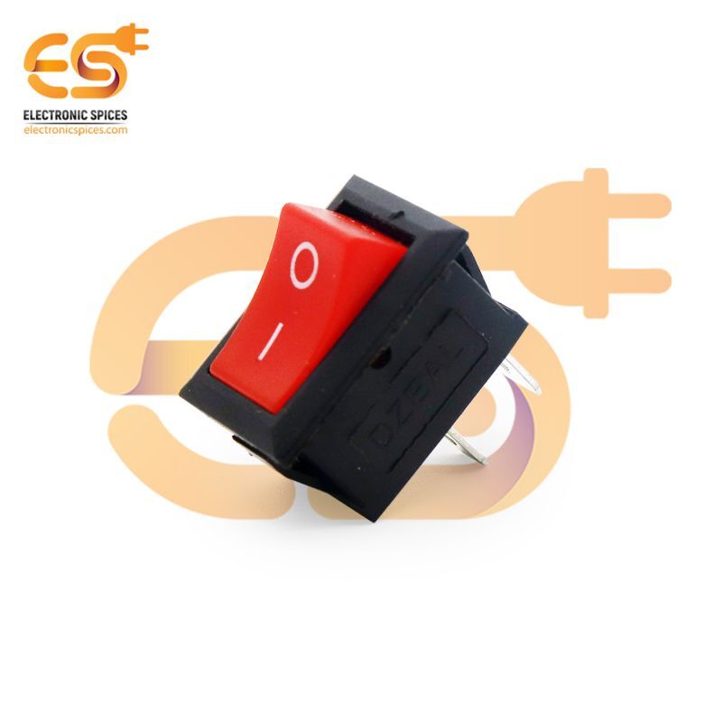 Kcd1-b101 6a 250v Ac Red Color 2 Pin Spst Small Plastic Rocker Switch