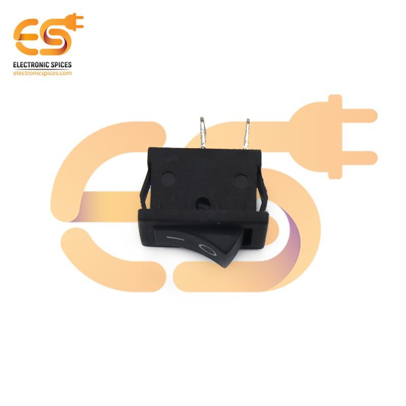 Kcd1-b101 6a 250v Ac Black Color 2 Pin Spst Small Plastic Rocker Switch
