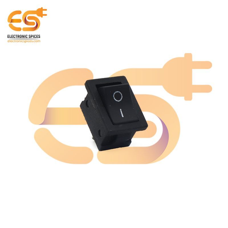 Kcd1-b101 6a 250v Ac Black Color 2 Pin Spst Small Plastic Rocker Switch