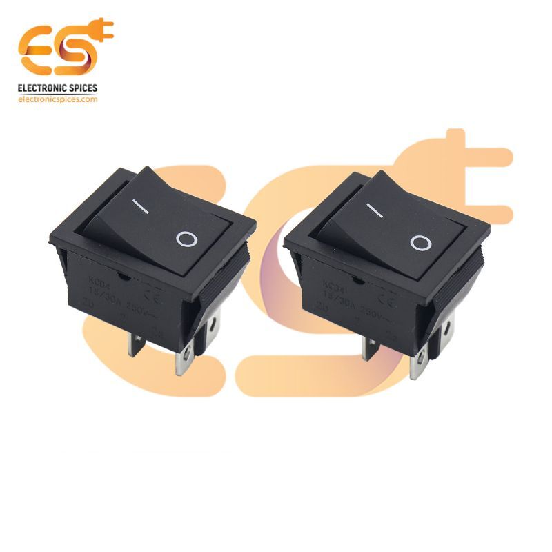 Kcd4 15a To 30a 250v Black Color 4 Pin Dpdt Heavy Duty Plastic Rocker Switch