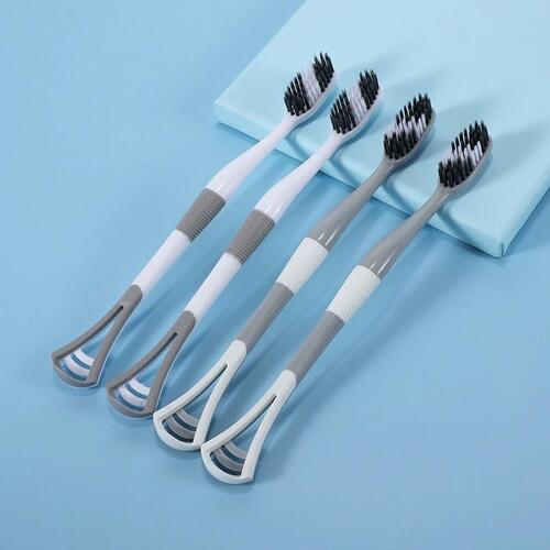 2-in-1 Tooth Brush With Tongue Scraper