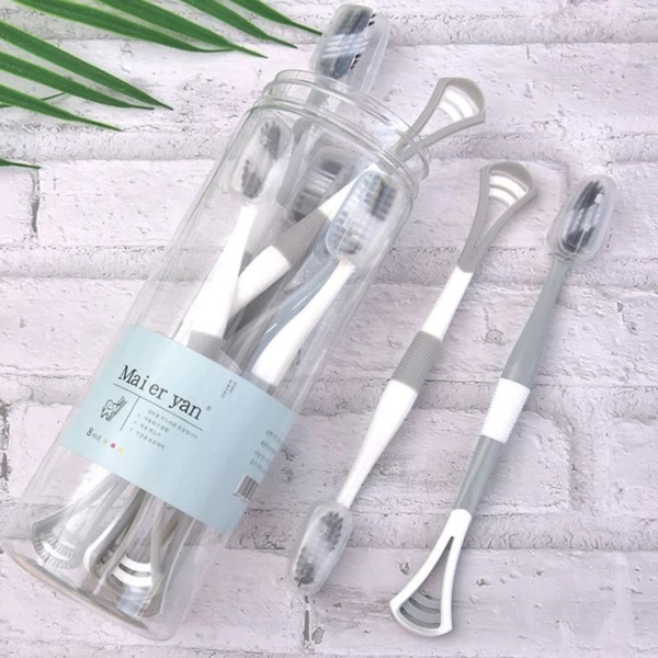 2-in-1 Tooth Brush With Tongue Scraper