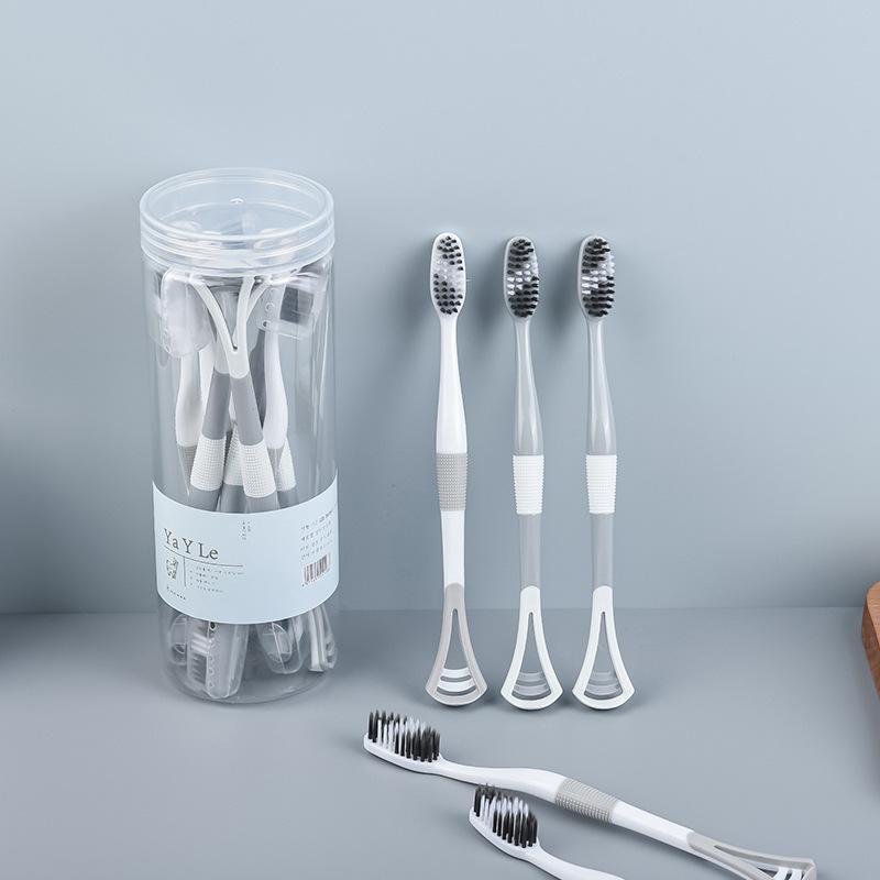 2-in-1 Tooth Brush With Tongue Scraper