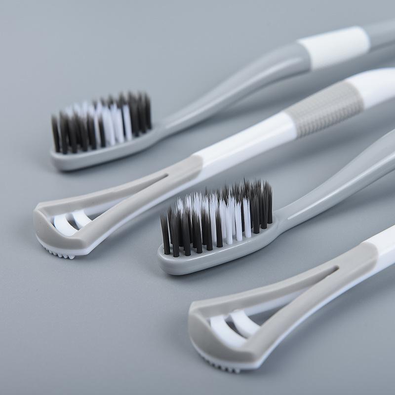 2-in-1 Tooth Brush With Tongue Scraper
