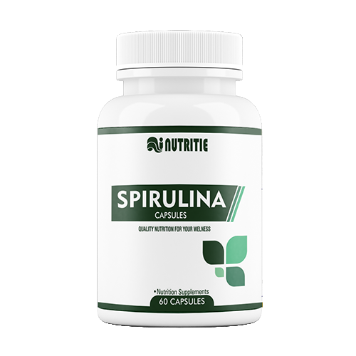 Spirulina Capsules - Vegan Protein Source with High Amino Acids | Energy Booster for Men and Women, Promotes Skin Clarity and Detoxification