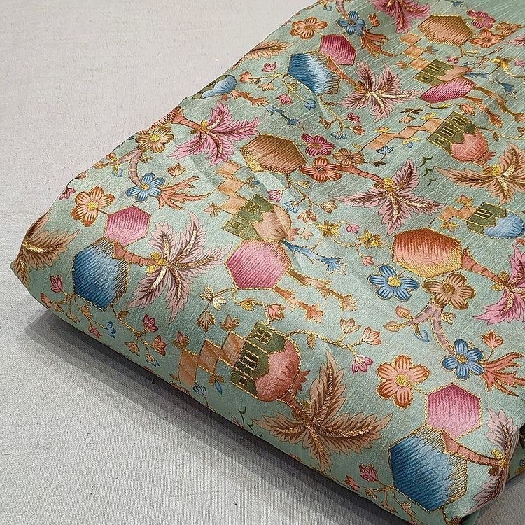 Banglori Position Polyester Fabric - Embroidered, Available In Various Hues And Sizes | Colorfast, Soft Texture, Breathable, Absorbent