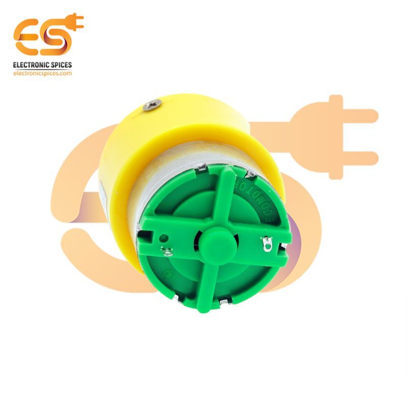 12v 200 Rpm Heavy Duty Geared Dc Motor (Yellow)