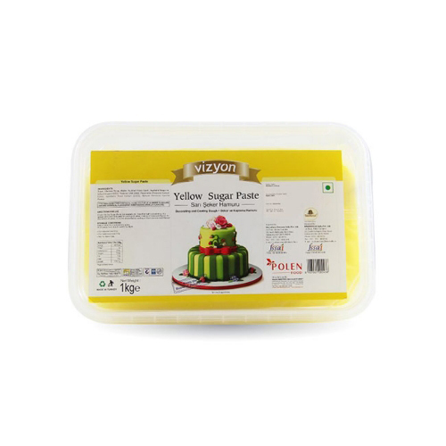 Vizyon Fondant Yellow Sugar Paste Weight: 1  Kilograms (Kg)