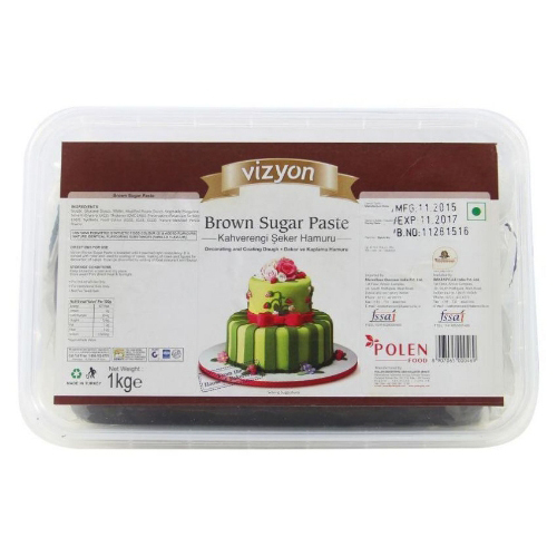 Vizyon Fondant Brown Sugar Paste Weight: 1  Kilograms (Kg)