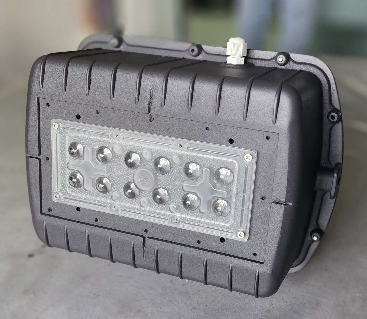 High Mast Lighting - Adc 12 Aluminum, Graphite Gray | Multi-usage Housing For Solar, Ac Connection, Flood Light, And Street Light With Multi Lens