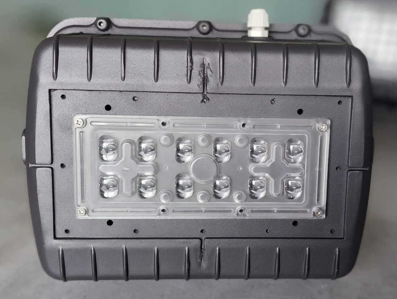 High Mast Lighting - Adc 12 Aluminum, Graphite Gray | Multi-usage Housing For Solar, Ac Connection, Flood Light, And Street Light With Multi Lens