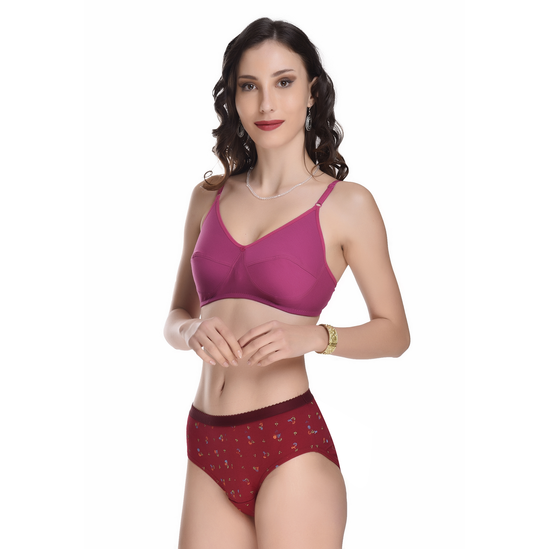 Crepeon Panties Print Oe - 100% Cotton, Large Size, Black Color, Hipster Style | Soft And Comfortable, Full Coverage With Outer Elastic