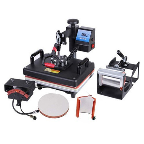 5 In 1 Combo Heat Press Machine - Metal Build, Semi-Automatic Operation | Warranty Included, User-Friendly Design