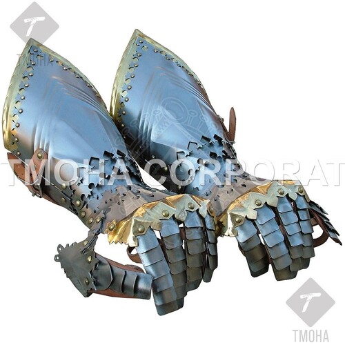 लोहे के मध्यकालीन पहनने योग्य गौंटलेट/दस्ताने गौंटलेट्स की कवच जोड़ी Ga0048