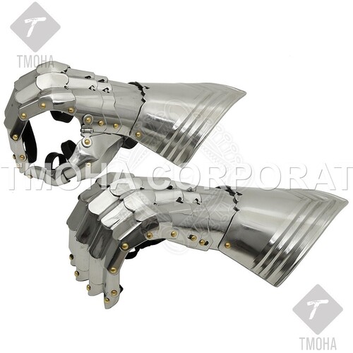 आयरन मध्यकालीन पहनने योग्य गौंटलेट्स/दस्ताने कवच लेट मध्यकालीन मिटेन गौंटलेट्स Ga0076