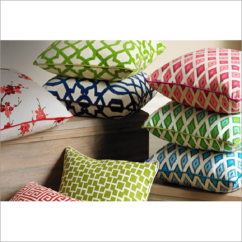 Sofa Cushion - Cotton Blend, Square Shape, Multicolor Printed Design | Soft Polyester Filling, Zipper Closure, Ideal for Home and Travel