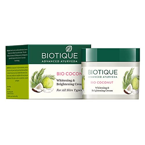 Biotique Bio Coconut Whitening And Brightening Cream For All Skin Types 50g Pack Of 2 Age Group: Men