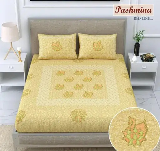 Sanganeri Print Double Bedsheet Application: Home