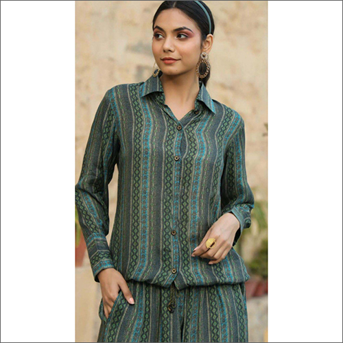 कॉटन डिजिटल प्रिंटेड मुस्लिम को-ऑर्ड सेट