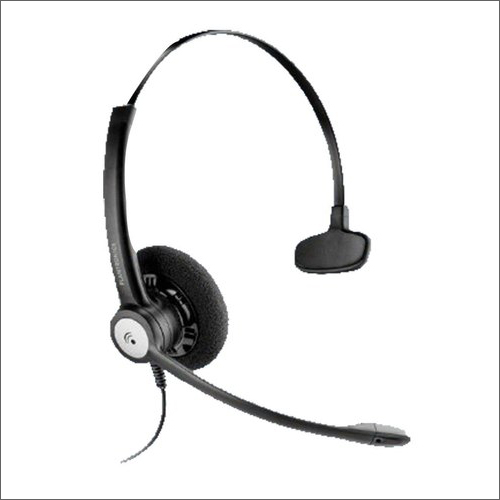 Easytalk Call Centre Headset - Plastic Material, 250g Weight, Black Color | Wired Connectivity, Over the Head Design, Deep Bass, With Microphone