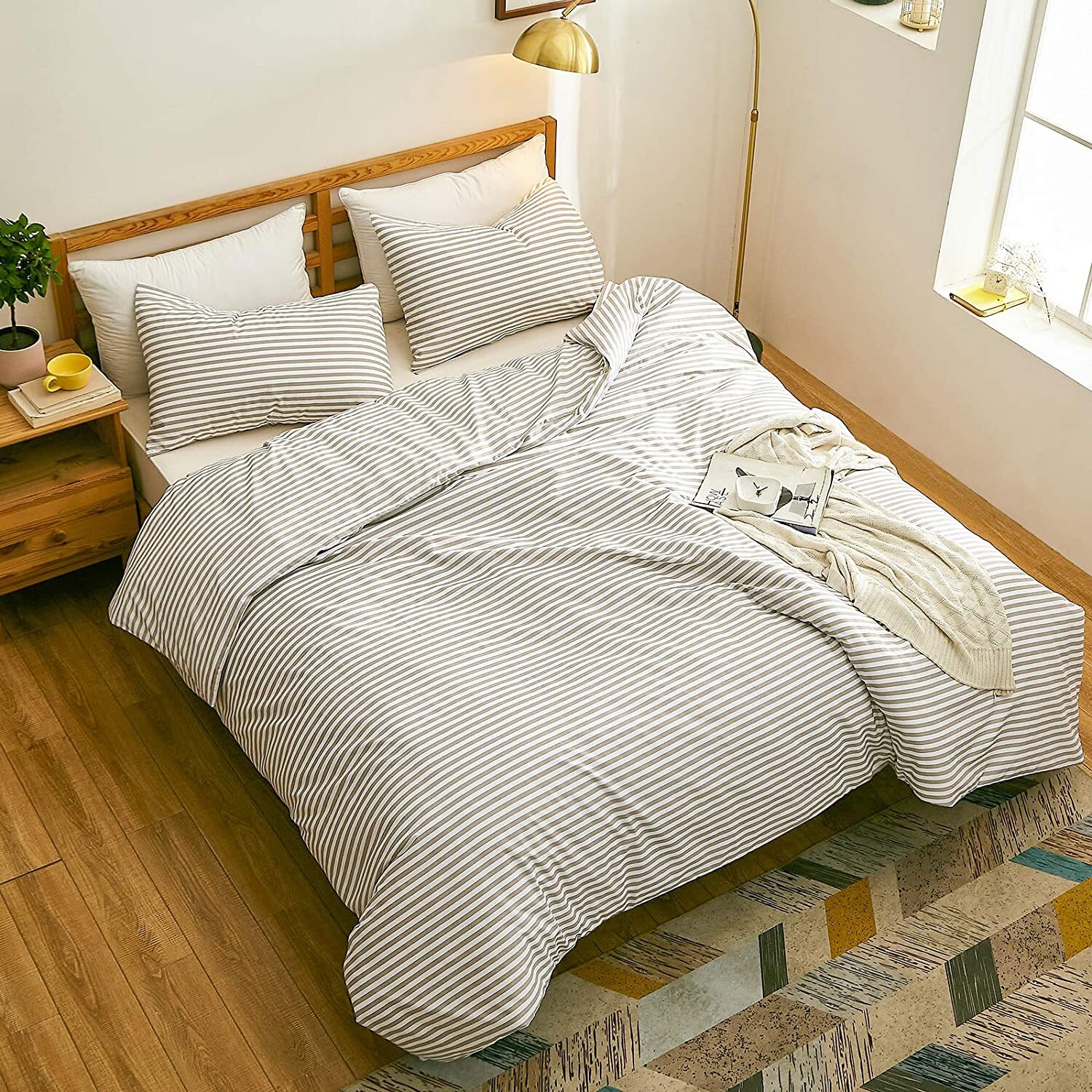 Double Bed Duvet Covers - 100% Cotton, Plain Pattern | Ideal For Bedding, Home, Hotel Use