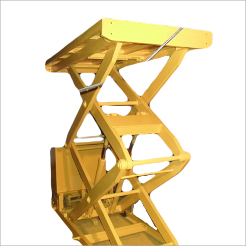 Scissor Lift - Mild Steel Rods, Durable Alloys, Electric Power Source | Easy to Operate, Flame Proof, Rust Proof