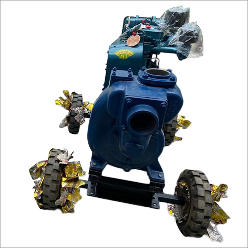 Both Cylinder Non Clog Driven Diesel Engine Pump - Color: Green & Blue