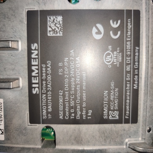 Siemens 6au1410-2ad00-0aa0 Simotion Drive-based Control Unit Single-axis Motion Controller With Multi-axis Option Frequency Converter
