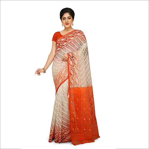 Cotton Silk Handloom Saree Dhakai Jamdani